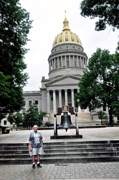 Lee Karen Duquette in front of The WV Capitol Building in 2021