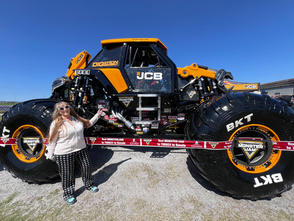 Karen Duquette and JCB Digatron Monster Truck