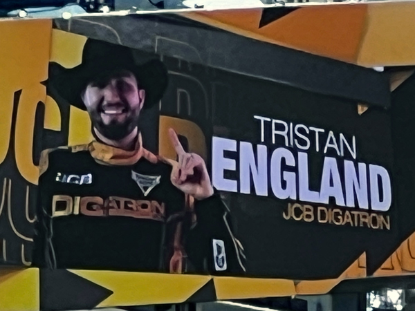 Tristen England driver of JCB Digatro