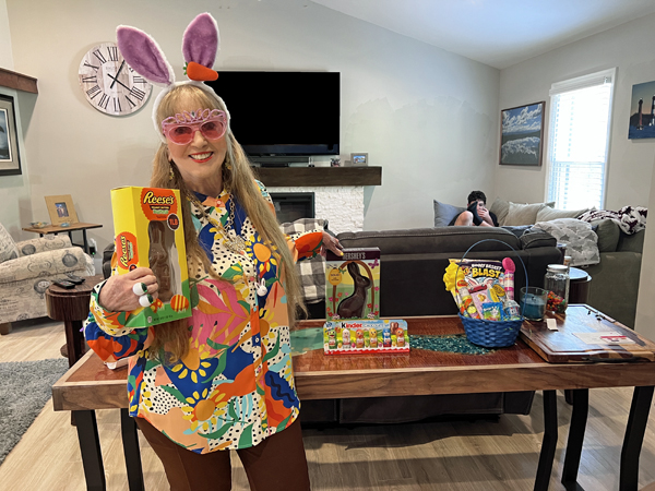 Karen Duquette in her Easter outfit