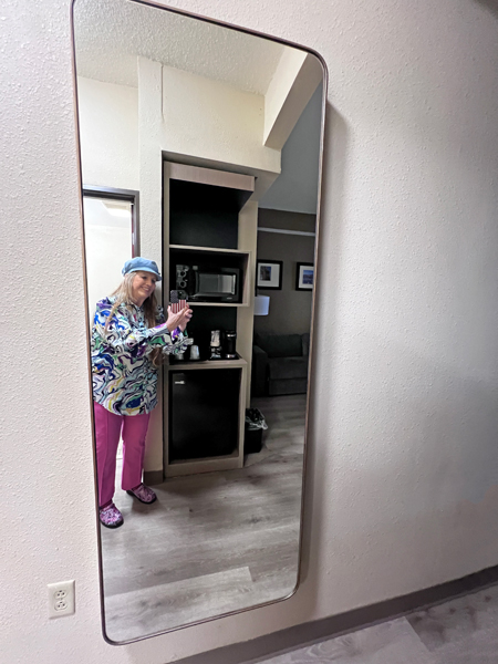 Karen Duquette and the mirror