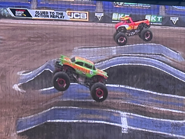 Avenger and El Toro Loco Monster Trucks racing