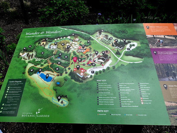 Pittsburg Botanic Garden map