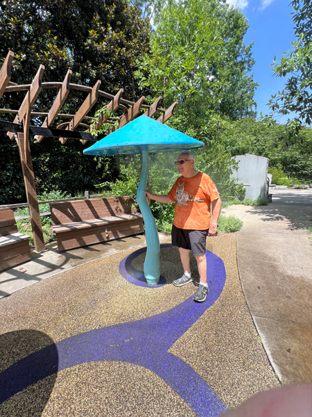 Lee Duquette in the Children's Garden
