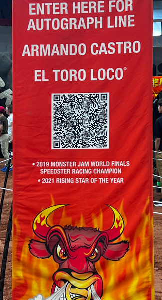 Armando Castro and El Toro Loco sign