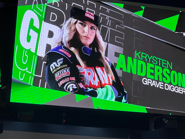 Krysten Anderson, Grave digger dirver