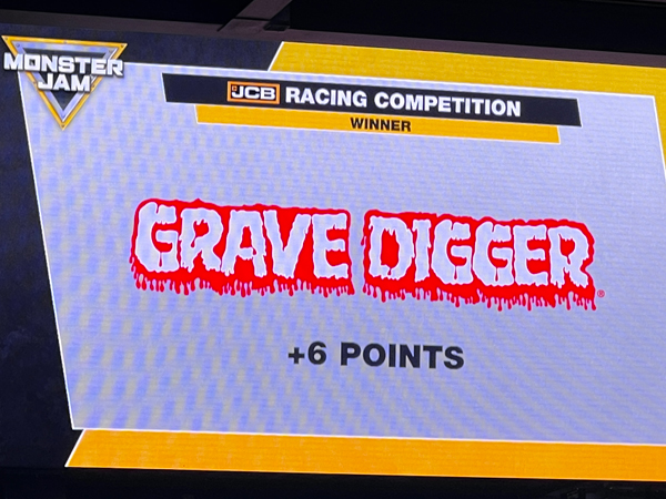 Grave Digger won the Racing Compeittion