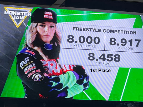 Krysten Anderson took 1st place in the Freestyle Competiona