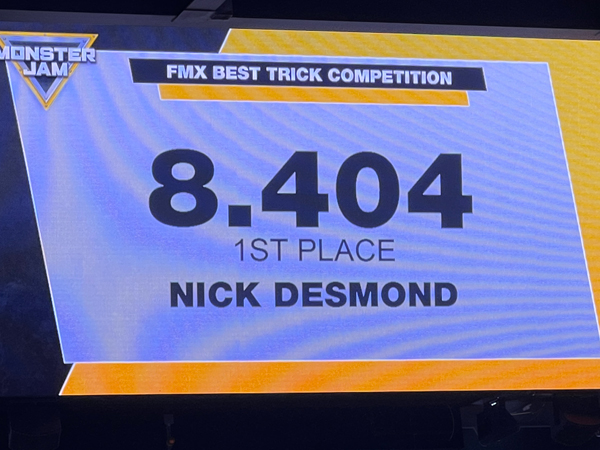 Nick Desmond 2nd place biker score