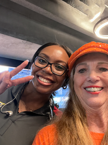 announcer and Karen Duquette