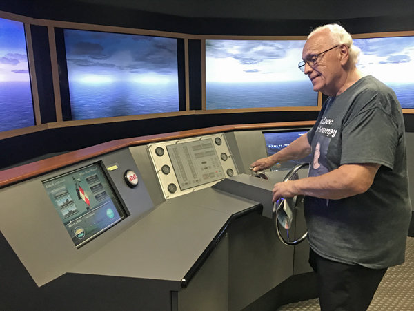 Lee Duquette learned about steering a paddleboat