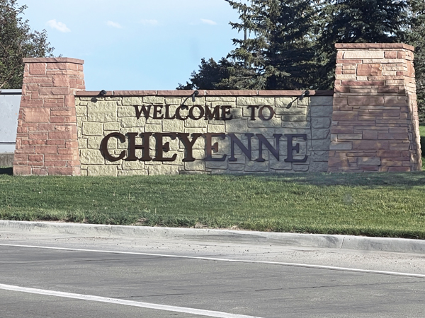 Welcome to Cheyenne sign