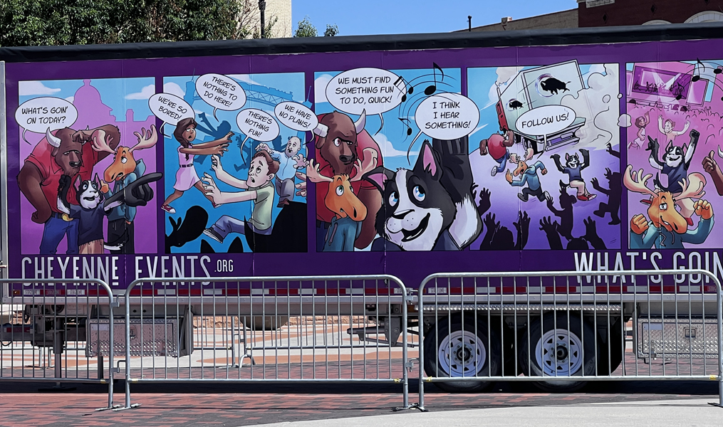 Cheyenne Depot Plaza here mural and events