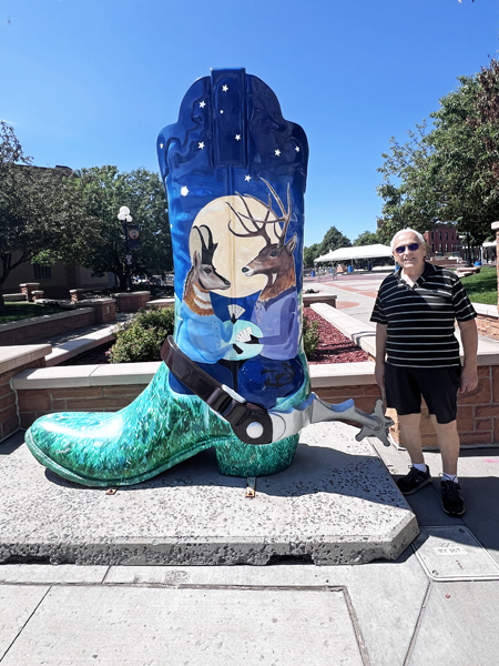 Lee duquette and the Cheyenne Depot Plaza boot
