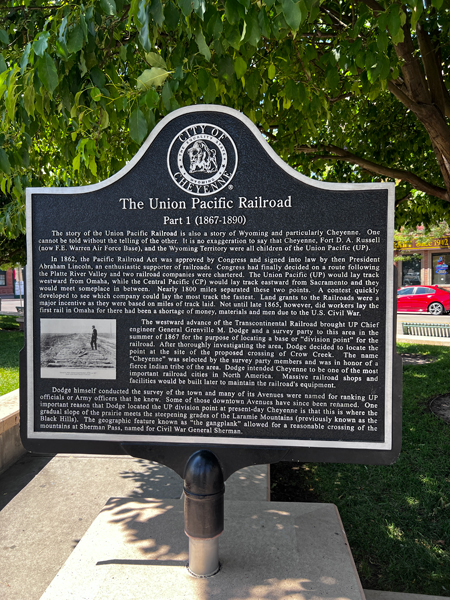 The Union Pacific Railroad  sign