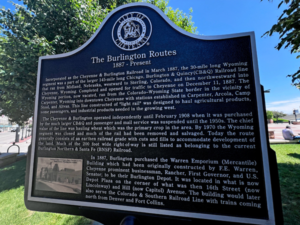 sign about The Burlington routes