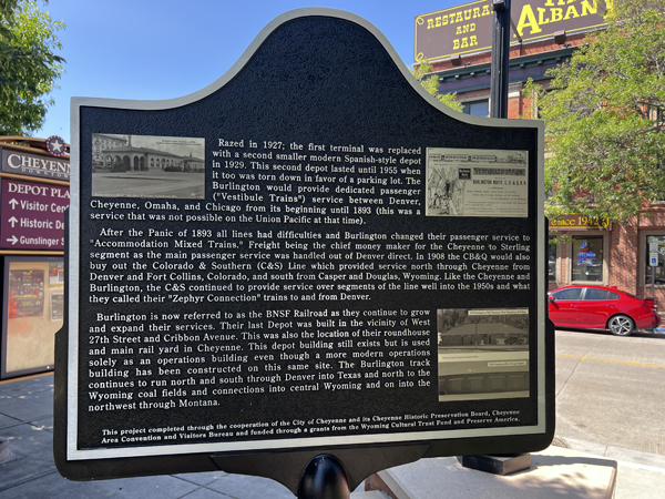 sign about The Burlington routes