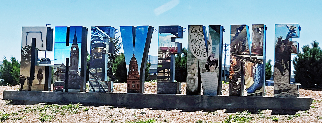 a bit Cheyenne Mural of Letters