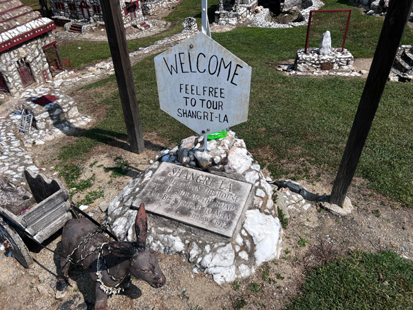 Welcome to Shangri-La sign