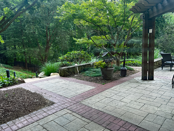 Patio as seen from the dining area 