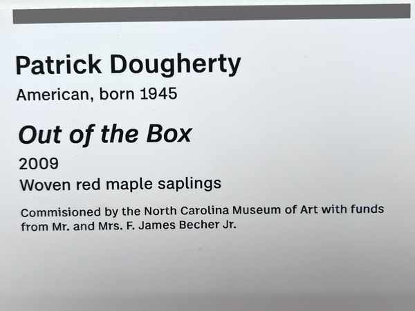 Patrick Dougherty art sign