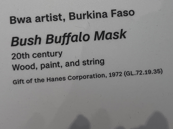 Bush Buffalo Mask sign
