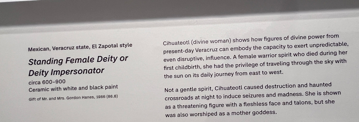 Standing Female Diety sign