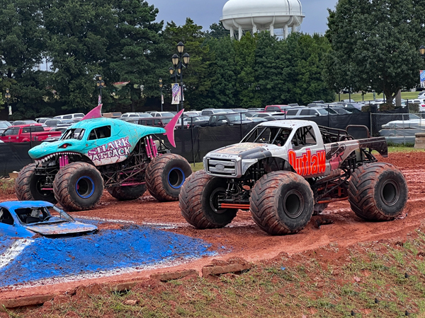 Outlaw and Shark Attack Monster trucks