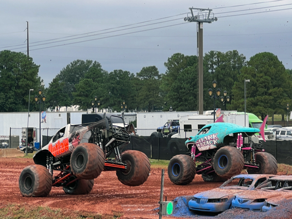Outlaw and Shark Attack Monster trucks