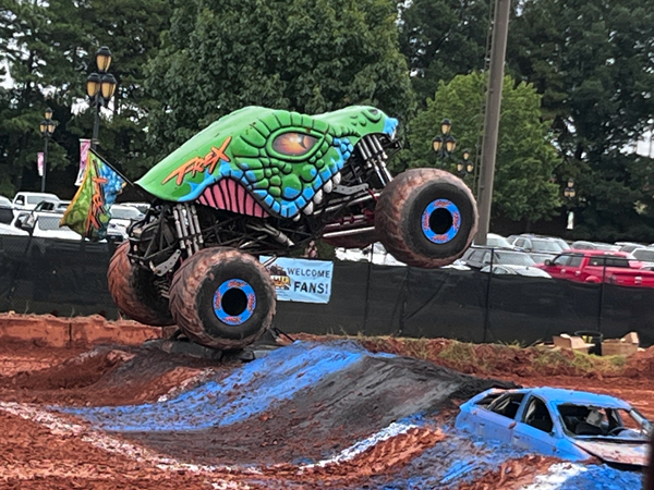 Devin Jones in T-Rex Monster Truck