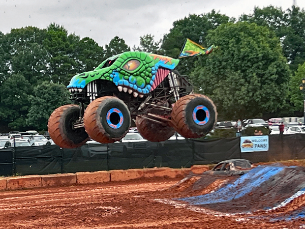 Devin Jones in T-Rex Monster Truck