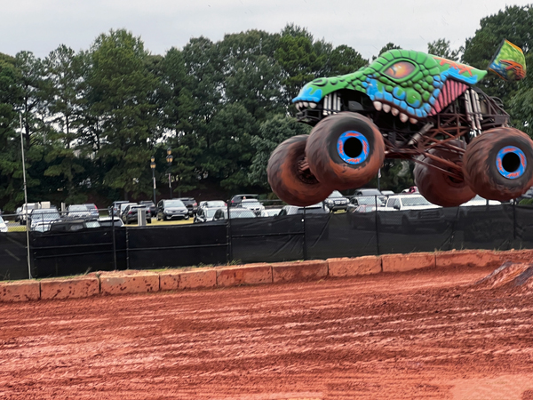 Devin Jones in T-Rex Monster Truck