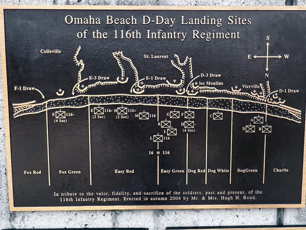 Omaha Beach D-Dayu Landing Sites