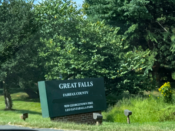 Great Falls, Fairfax County sign