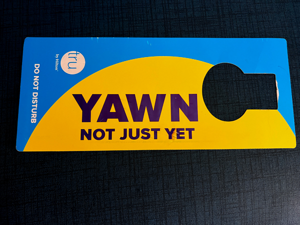 Sign to hang on door