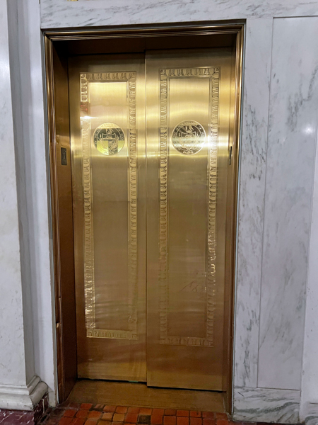 elegantly designed elevator door