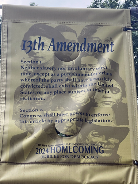 13th Amendment sign