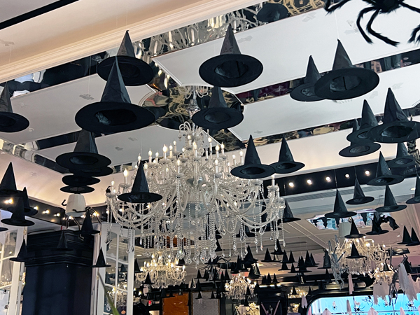 ceiling full of witch hats