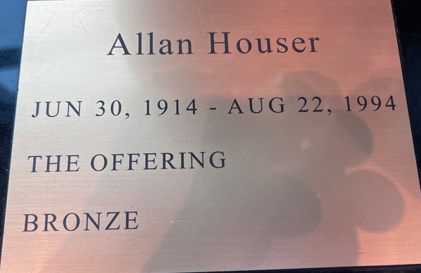 Allan Houser's Offering sign