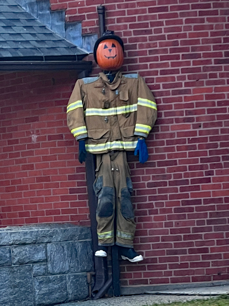 Scarecrow seen in downtown