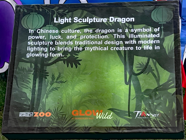 Light Sculpture Dragon  information sign