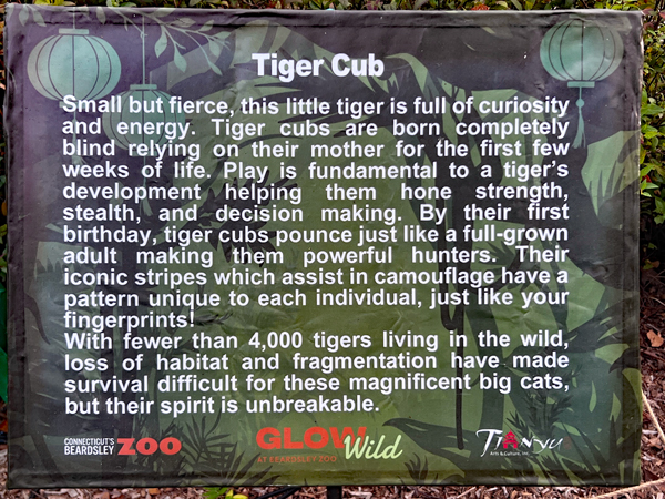sign about Tiger Cubs