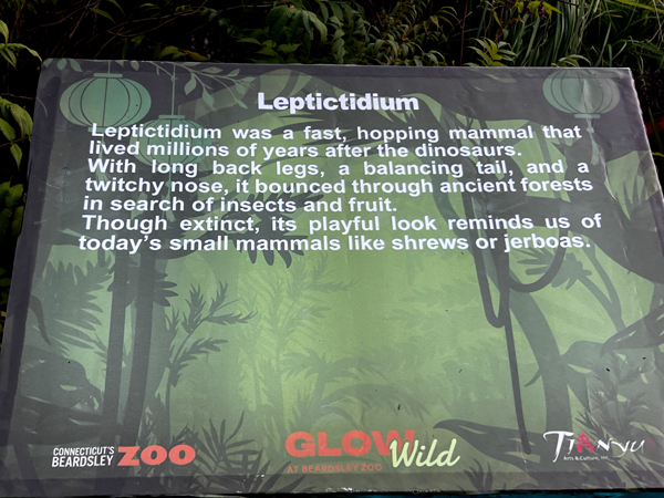 sign about the Leptictidium