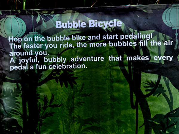 Bubble Bicycle sign