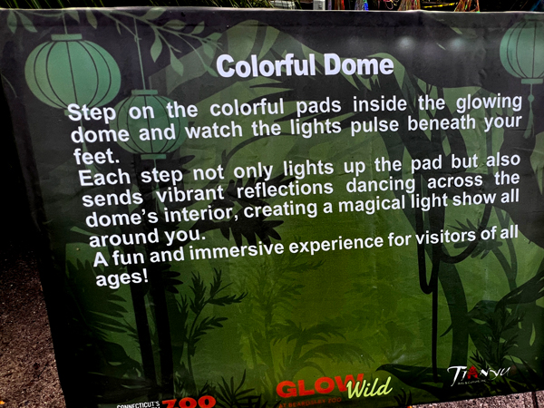 sign about the Colorful Dome