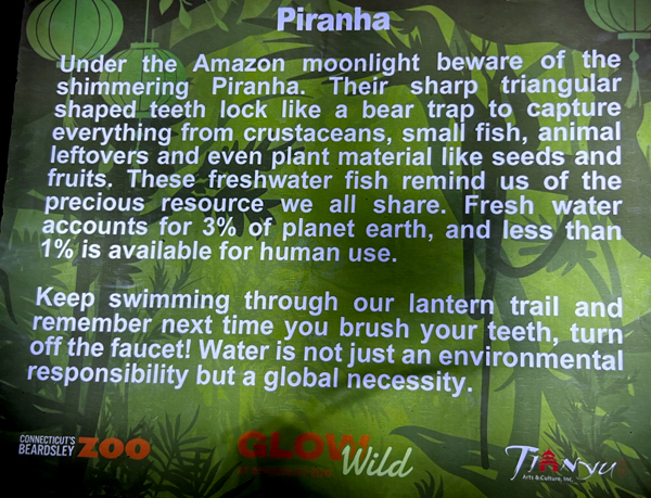 sign about Piranha