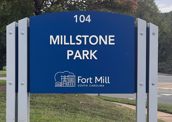 Millstone Park Fort Mill sign