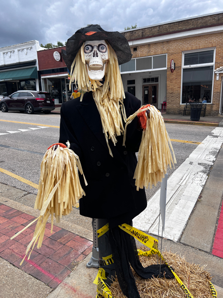 Straw & Order scarecrow