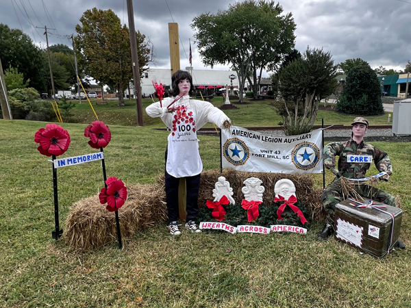 american Legion Auxiliary scarecrow