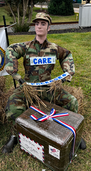 american Legion Auxiliary scarecrow